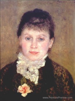 Femme avec un jabot blanc