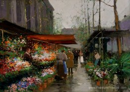 Marché des fleurs à La Madeleine