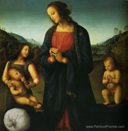 Vierge avec un enfant, St. John et un ange (Madonna del Sacco)