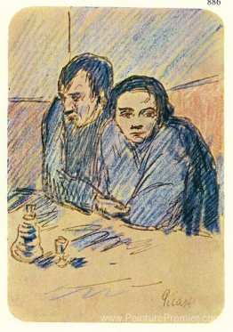 Homme et femme au café (étude)