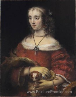 Portrait d'une femme avec un Lapdog