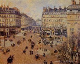 Place du Théâtre Francais, soleil de l'après-midi en hiver