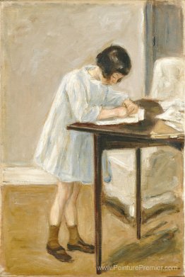 La petite-fille de l'artiste à la table