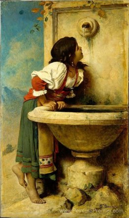 Fille romaine à la fontaine