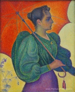 Femme avec un parasol