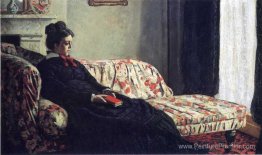 Méditation, Madame Monet assise sur un canapé