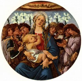 Madonna avec des enfants et des anges chantants