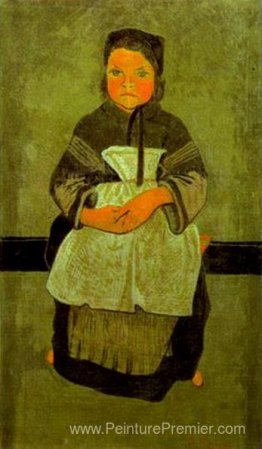 Petite fille de Breton assise (portrait de Marie Francisaille)