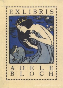 Exlibris Adele Bloch - Liber avec princesse et grenouille