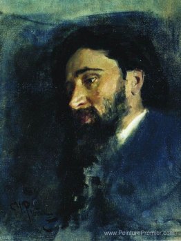 Portrait de l'écrivain Vsevolod Mikhailovich Garshin. Étude.