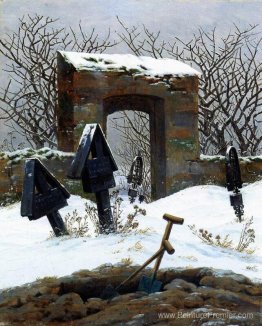 Cimetière sous la neige