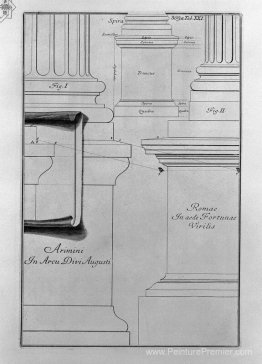 Bases et piédestaux (un schéma simple) (arc d'Auguste à Rimini,