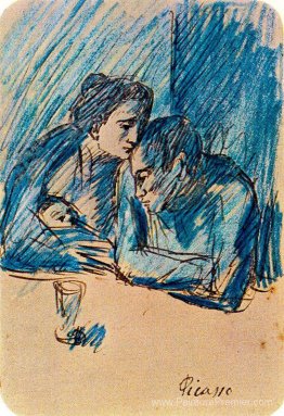 Homme et femme avec enfant au café