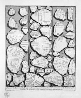 Les antiquités romaines, t. 1, planche III. Carte de la Rome anc