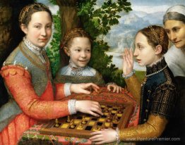 Lucia, Minerva et Europa Anguissola jouant aux échecs