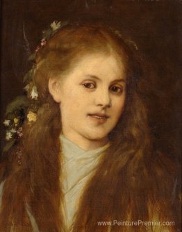 Femme avec des fleurs dans ses cheveux