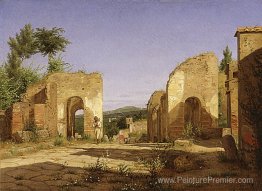 Passerelle dans la Via Sepulcralis à Pompeii