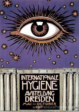 Affiche pour l'exposition internationale d'hygiène 1911 à Dresde