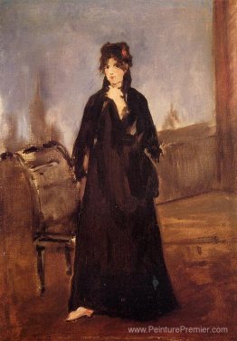 Jeune femme avec une chaussure rose (portrait de Berthe Morisot)