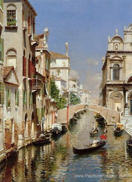 Un canal vénitien avec la Scuola Grande di San Marco et Campo Sa