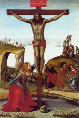 La crucifixion avec Sainte-Marie-Madeleine