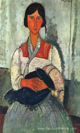 Femme gitane avec un bébé