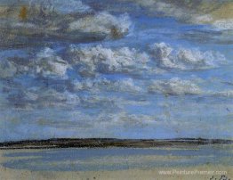 Nuages ​​blancs, ciel bleu