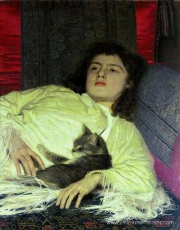 Fille avec un chat