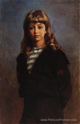 Serezha (portrait de fils en costume de marin)