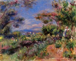 Jeune femme dans un paysage, Cagnes