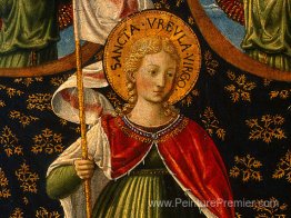 Saint Ursula avec des anges et un donneur (détail)