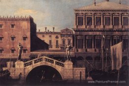 Capriccio: La Ponte della Pescaria et les bâtiments sur le quai