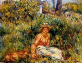 Jeune femme dans un jardin