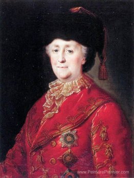Portrait de l'impératrice Catherine II avec robe de voyage