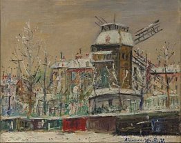 Moulin de la Galette sous la neige