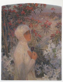 Jeune femme avec des fleurs