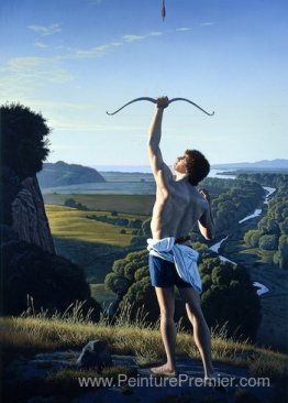 Paysage avec un archer