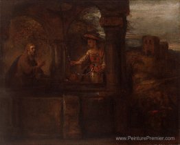 Rembrandt Christ et la femme de Samarie