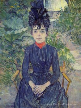 Femme assise dans le jardin de M. Forest Justine Dieuhl