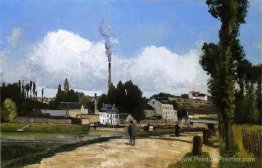 Paysage avec usine