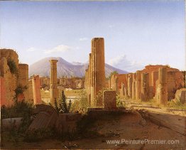 Le forum, pompeii, avec le Vésuve au loin