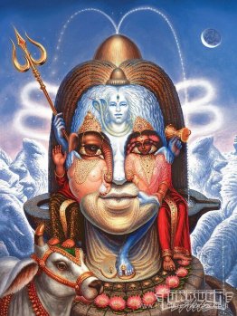 Femme et montagnes Shiva