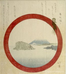 Fuji et Enoshima à travers une fenêtre ronde