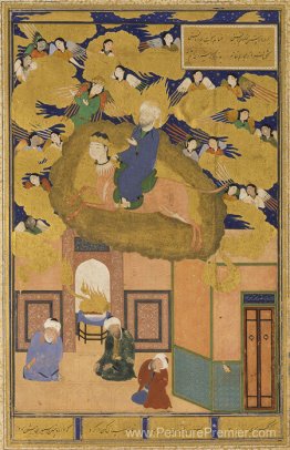 Le mi'raj, ou, le vol de nuit de Muhammad sur son steed buraq- f