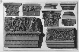 Capitals and Friezes (jardins farnese, villas romaines)