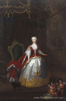 Portrait d'Augusta de Saxe Gotha