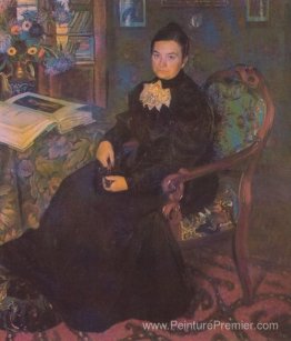 Portrait de E.Kustodieva, mère de l'artiste