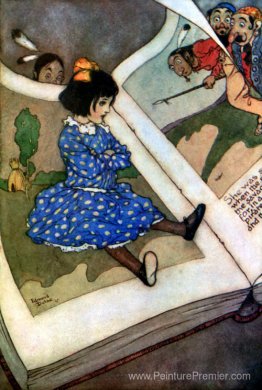 Petite fille dans un livre - illustration aux fées que j'ai renc