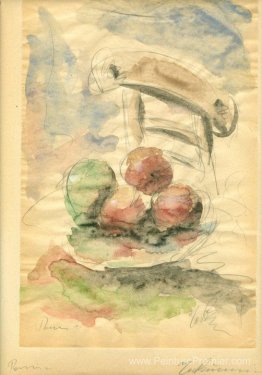 Nature morte avec fruits et chaise