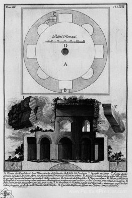 Les antiquités romaines, t. 3, planche xvi. Plan et section du m